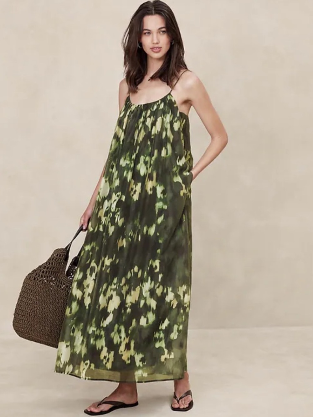 Banana Republic ORGANZA TIE-WAIST MAXI DRESS - Picture 2 of 9